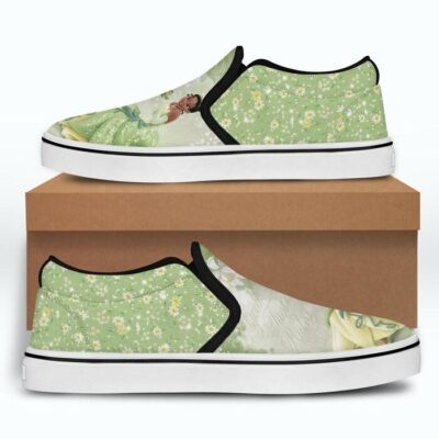 Tiana The Princess And The Frog Green Flower Patterns Disney Graphic Cartoon Unisex Slip On Low Top Canvas Shoes 4 Tiana The Princess And The Frog Green Flower Patterns Disney Graphic Cartoon Unisex Slip On Low Top Canvas Shoes 4