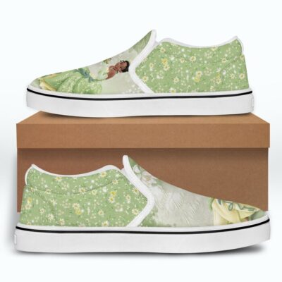 Tiana The Princess And The Frog Green Flower Patterns Disney Graphic Cartoon Unisex Slip On Low Top Canvas Shoes 5 Tiana The Princess And The Frog Green Flower Patterns Disney Graphic Cartoon Unisex Slip On Low Top Canvas Shoes 5