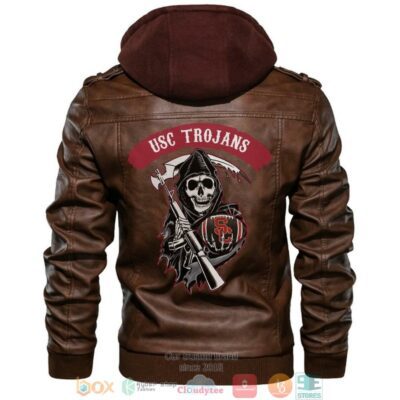 Usc Trojans NCAA Football Sons Of Anarchy Brown Leather Jacket LJ2777