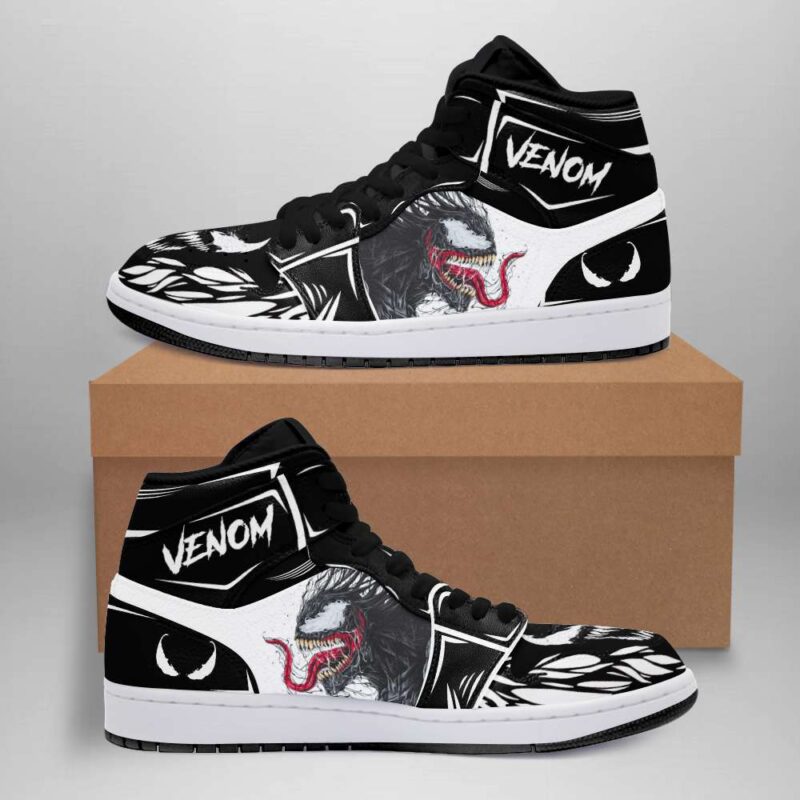 Venom Air Jordan 1 High Top Sneakers Custom Shoes