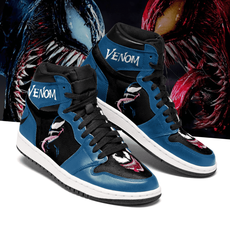 Venom Dark Blue Air Jordan 1 High Top Sneakers Custom Shoes