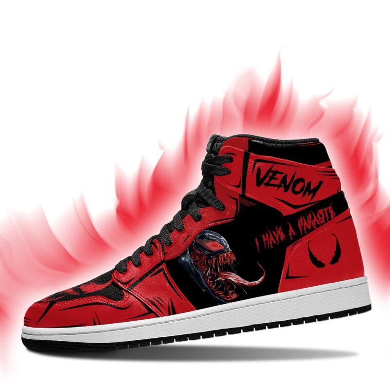 Venom I Have A Parasite Red And Black Air Jordan 1 High Top Sneakers Custom Shoes