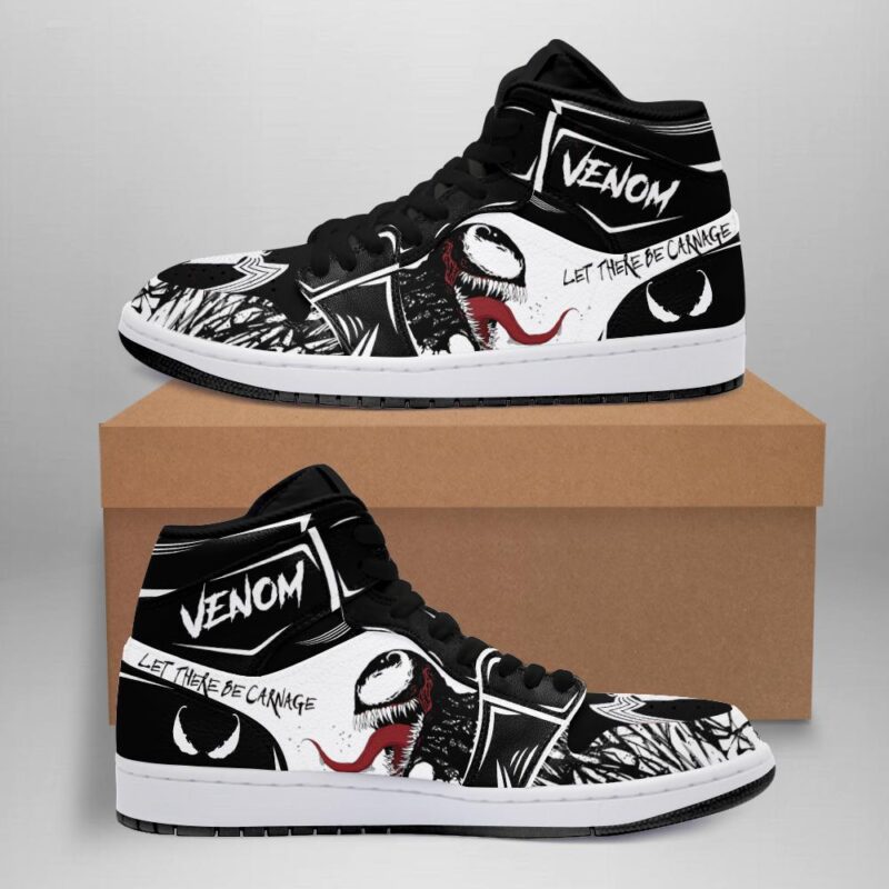 Venom Let There Be Carnage Air Jordan 1 High Top Sneakers Custom Shoes