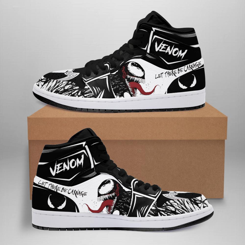 Venom Let There Be Carnage Air Jordan 1 High Top Sneakers Custom Shoes ...