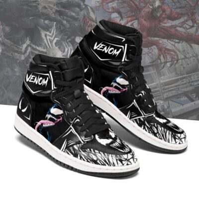 Venom Symbiote Air Jordan 1 High Top Sneakers Custom Shoes 2