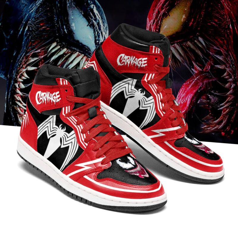 Venom vs Carnage Air Jordan 1 High Top Sneakers Custom Shoes