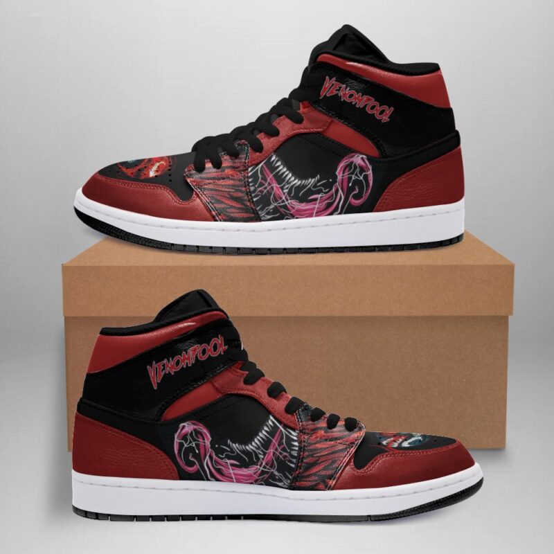 Venompool Venom Movie Air Jordan 1 High Top Sneakers Custom Shoes