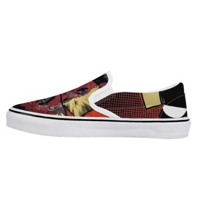 Wade Wilson Slip-On Shoes Low Top Sneaker For Fans 2 Wade Wilson Slip On Shoes Low Top Sneaker For Fans 2
