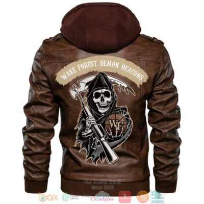 Wake Forest Demon Deacons NCAA Basketball Sons Of Anarchy Brown Leather Jacket LJ2902