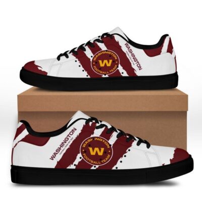 Washington Football Team Low Top Leather Stan Smith Shoes - Black Sole SST1639 1 Tennis Shoes