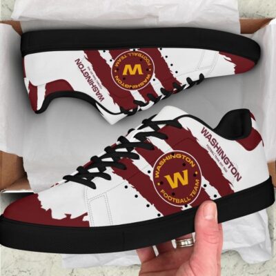 Washington Football Team Low Top Leather Stan Smith Shoes - Black Sole SST1639