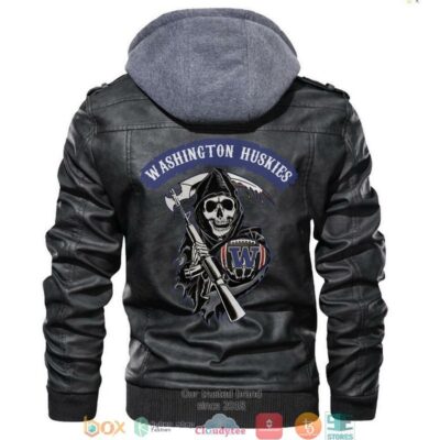 Washington Huskies NCAA Football Sons Of Anarchy Leather Jacket LJ2912
