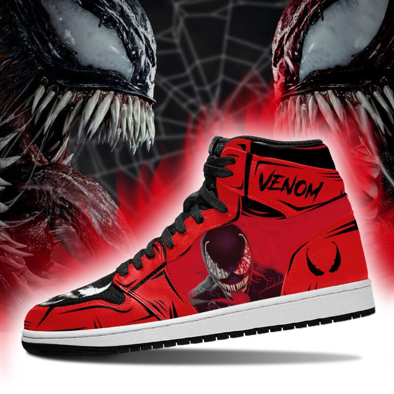 We Are Venom Red Air Jordan 1 High Top Sneakers Custom Shoes