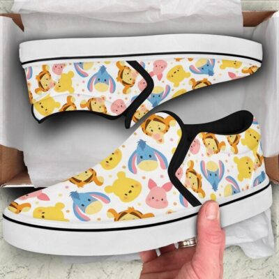 Winnie The Pooh & Friends Chibi Patterns Disney Graphic Cartoon Unisex Slip On Low Top Canvas Shoes 3 Winnie The Pooh Friends Chibi Patterns Disney Graphic Cartoon Unisex Slip On Low Top Canvas Shoes 3