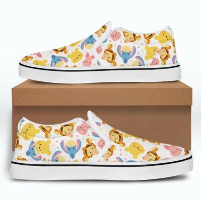 Winnie The Pooh & Friends Chibi Patterns Disney Graphic Cartoon Unisex Slip On Low Top Canvas Shoes 5 Winnie The Pooh Friends Chibi Patterns Disney Graphic Cartoon Unisex Slip On Low Top Canvas Shoes 5