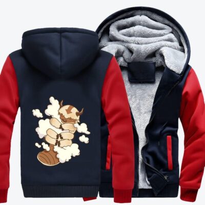 Appa Sleeps In The Clouds Avatar The Last Airbender Fleece Zip Hoodie Jacket 1