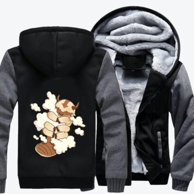 Appa Sleeps In The Clouds Avatar The Last Airbender Fleece Zip Hoodie Jacket 2