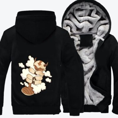 Appa Sleeps In The Clouds Avatar The Last Airbender Fleece Zip Hoodie Jacket 3