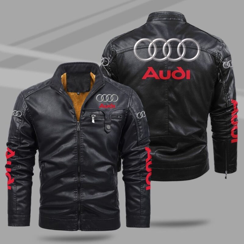 Audi Fleece Leather Jacket TFLJ046