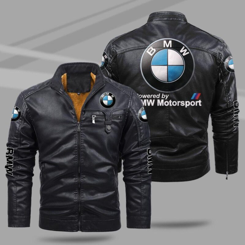 BMW Fleece Leather Jacket TFLJ017