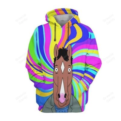 BoJack Horseman Colorful Unisex 3D Hoodie TSH2039