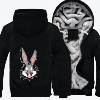 Bugs Bunny What Is Up Doc Looney Tunes Fleece Zip Hoodie Jacket 3 Bugs Bunny What Is Up Doc Looney Tunes Fleece Zip Hoodie Jacket 3
