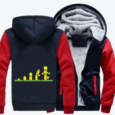 Building Block Evolution Lego Fleece Zip Hoodie Jacket 1