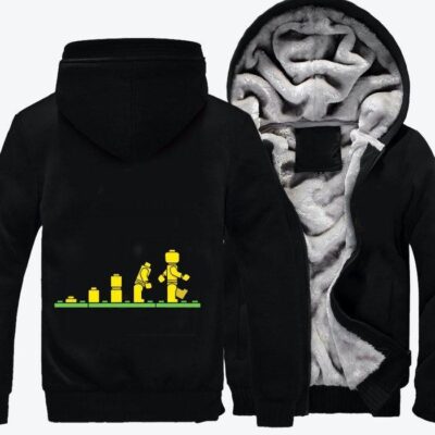 Building Block Evolution Lego Fleece Zip Hoodie Jacket 3