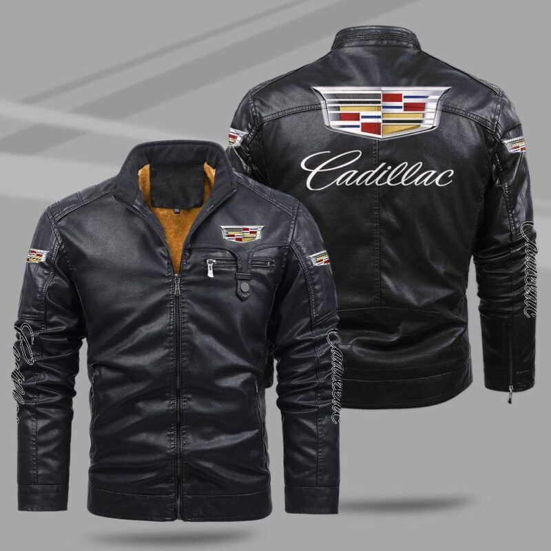 Cadillac Fleece Leather Jacket TFLJ001