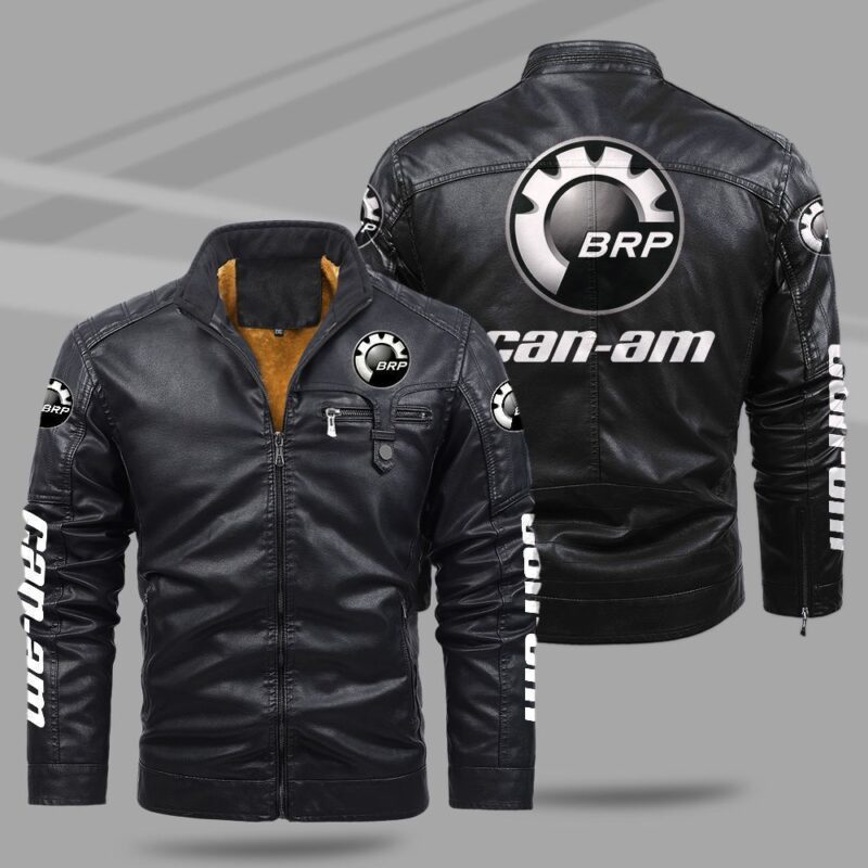 Can-Am Motorcycles Fleece Leather Jacket TFLJ044