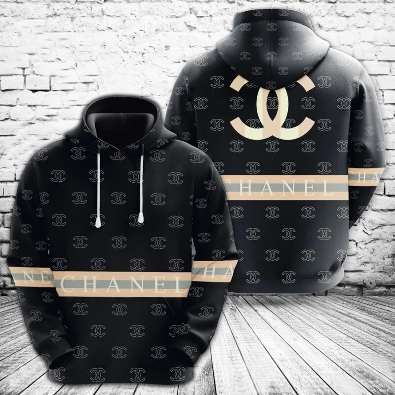 Chanel Black Unisex Hoodie For Men Women Luxury Pullover NH075