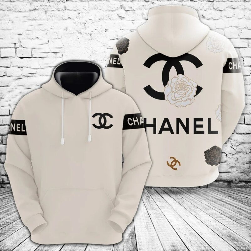 Chanel White Unisex Hoodie For Men Women Luxury Pullover NH082