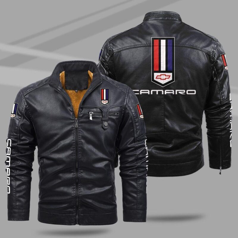 Chevrolet Camaro Fleece Leather Jacket TFLJ003