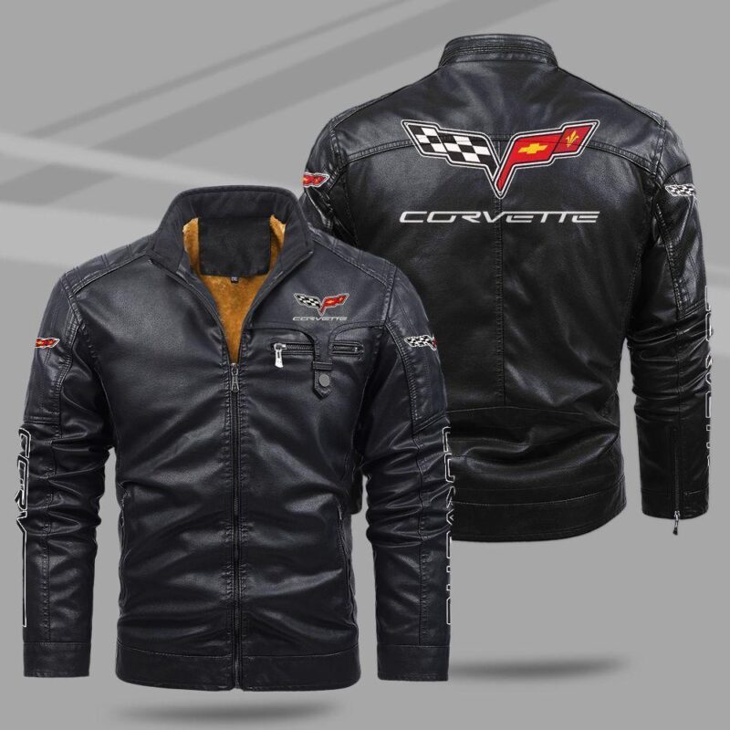 Chevrolet Corvette Fleece Leather Jacket TFLJ007