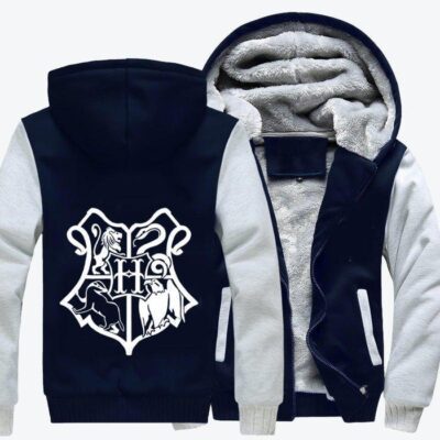 Coat Of Arms Of Hogwarts Harry Potter Fleece Zip Hoodie Jacket