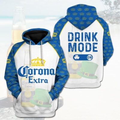 Corona Extra Drink Mode On Unisex 3D Hoodie - White TSH610