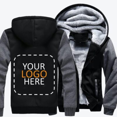 Customizable Fleece Zip Hoodie Jacket