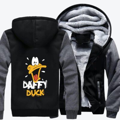 Daffy Duck Looney Tunes Fleece Zip Hoodie Jacket 2