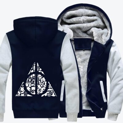 Deconstructed Hallows Harry Potter Fleece Zip Hoodie Jacket