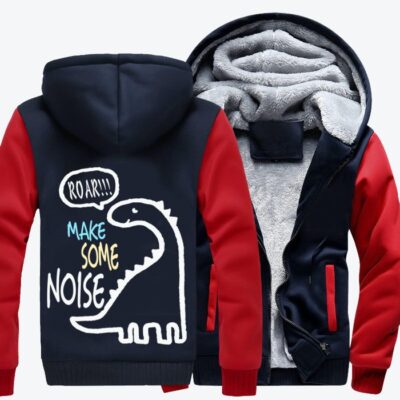 Dinosaur Make Some Noise Jurassic World Fleece Zip Hoodie Jacket 1