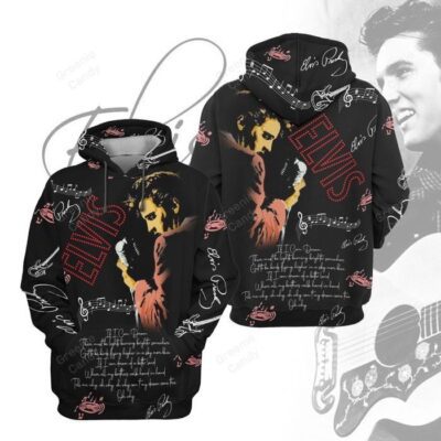 Elvis Presley Signature Unisex 3D Hoodie - Black TSH2053