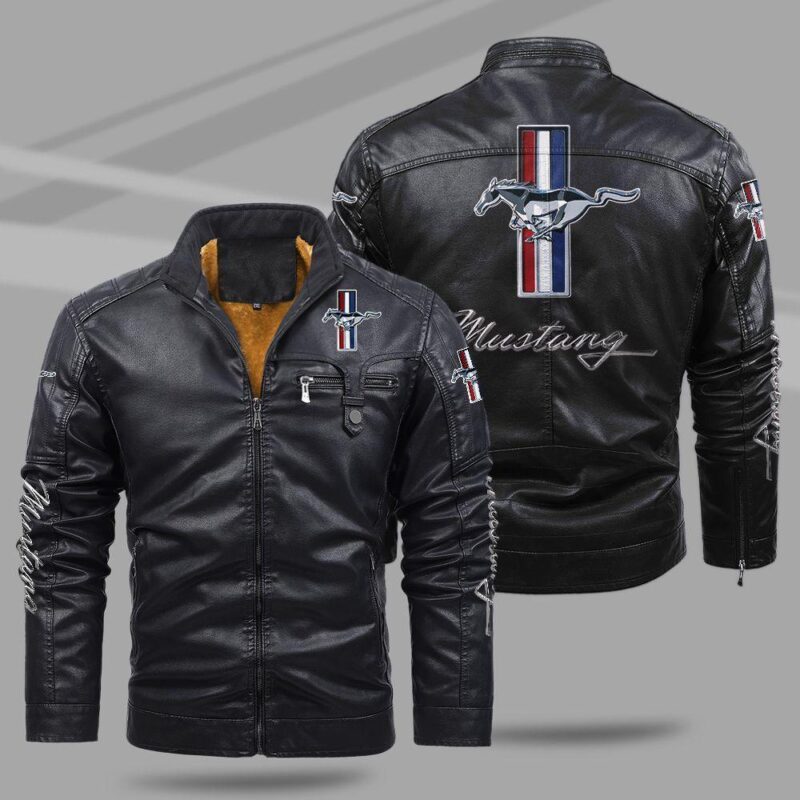 Ford Mustang Fleece Leather Jacket TFLJ016