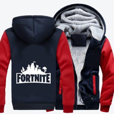 Fortnite Art Title Fortnite Fleece Zip Hoodie Jacket 1