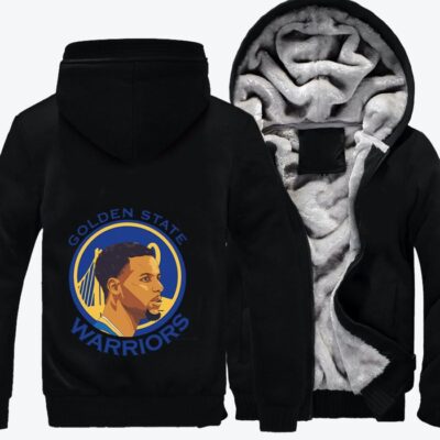 Golden State Warriors Stephen Curry Basketball Fleece Zip Hoodie Jacket 3