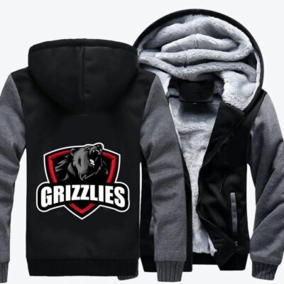 Grizzlies Bear Vancouver Grizzlies Basketball Fleece Zip Hoodie Jacket 2