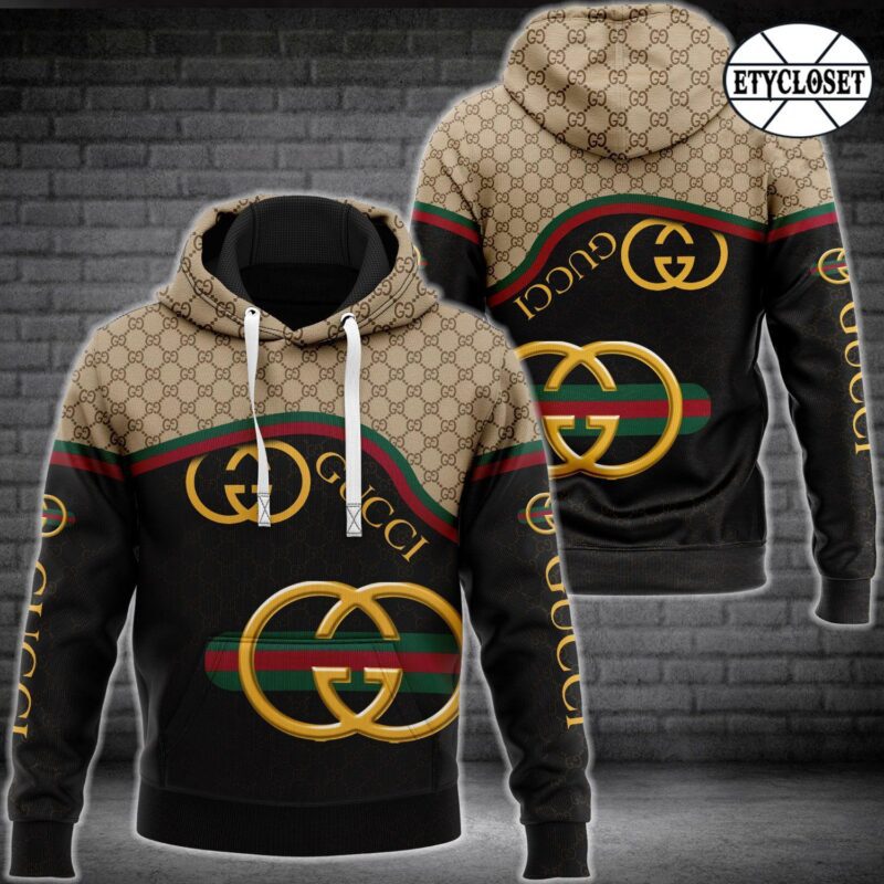 Gucci Black Unisex Hoodie For Men Women Luxury Pullover NH185