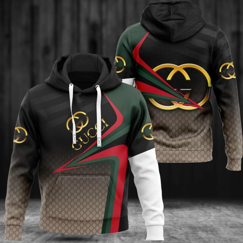 Gucci Black Unisex Hoodie For Men Women Luxury Pullover NH230
