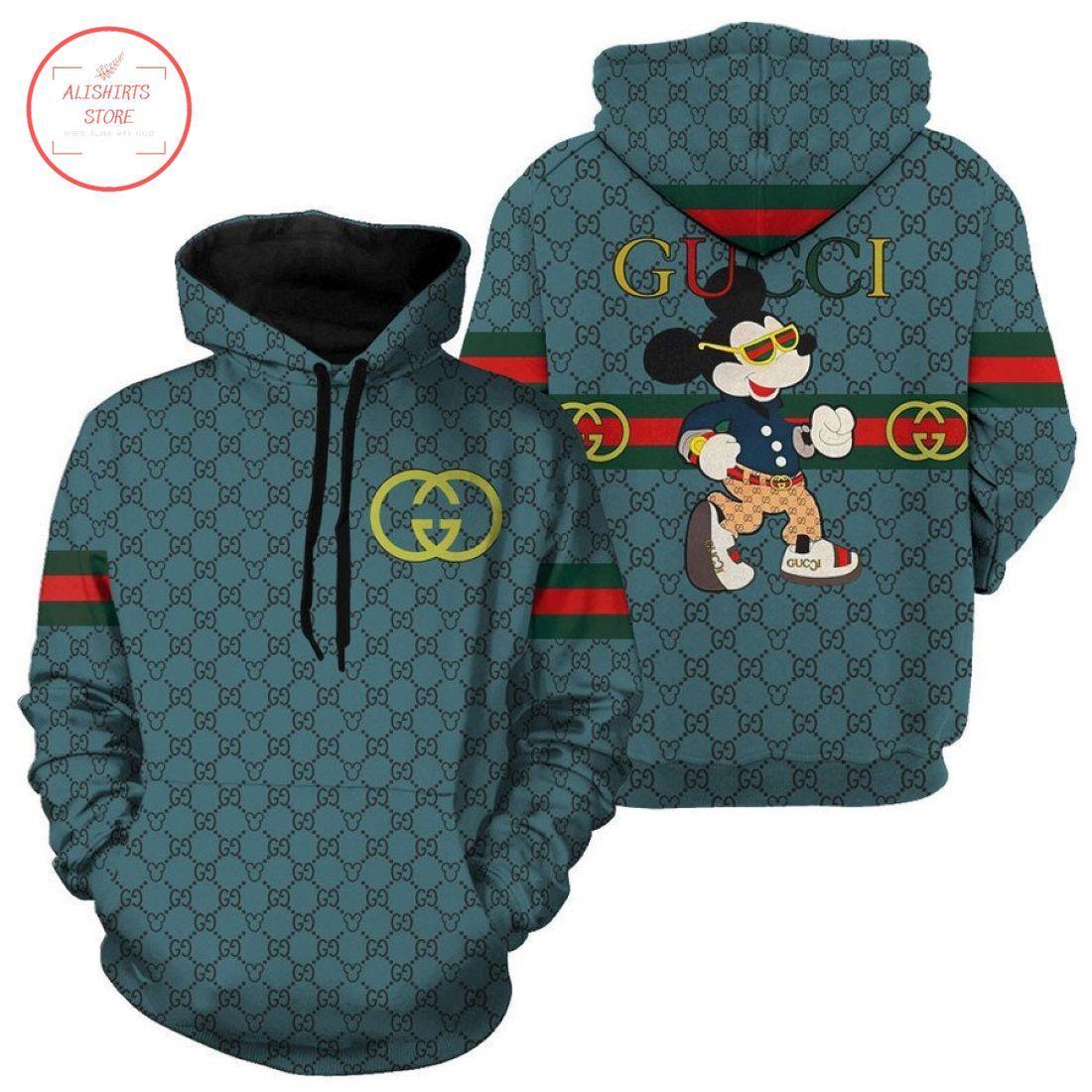 Gucci Mickey Mouse Luxury Pullover Hoodie For Men Women Gucci Shirts ...