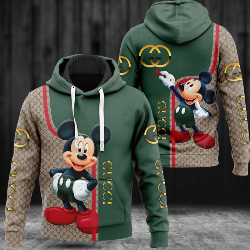 Gucci Mickey Mouse Unisex Hoodie For Men Women Luxury Disney Gifts NH338