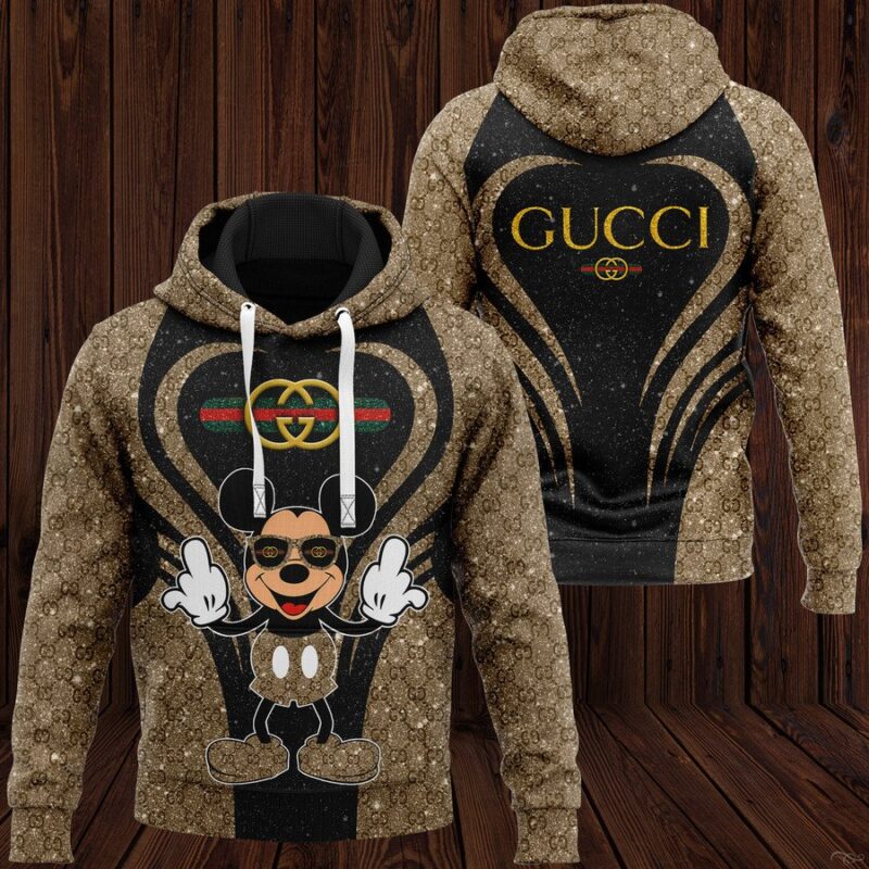 Gucci Mickey Mouse Unisex Hoodie For Men Women Luxury Pullover Disney Gifts NH262